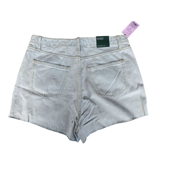 Wild Fable Womens Denim Shorts Light Wash Size 12 Cotton Blend Super High-Rise - Picture 2 of 4